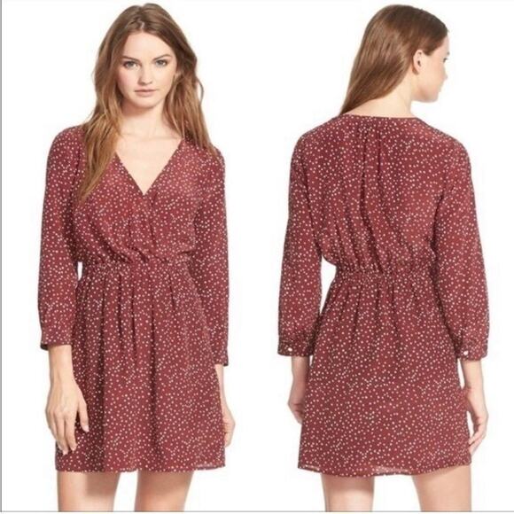 MADEWELL POLKA DOT SILK MINI DRESS SIZE 0 - Picture 1 of 11